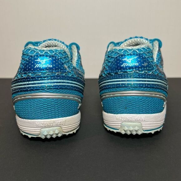Womens MIZUNO Wave Katze 4 Blue Spiked Track Running Shoes / Size 8 - Picture 4 of 9